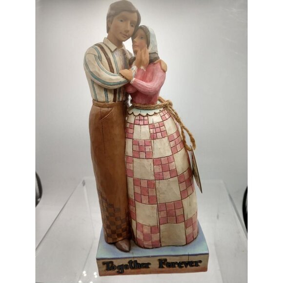 Jim Shore "Together Forever" Hand-Painted Figurine 9-1/2" Tall W/Patchwork Desig - Picture 1 of 6